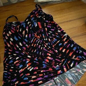 Flowy tankini with shelf bra (M)